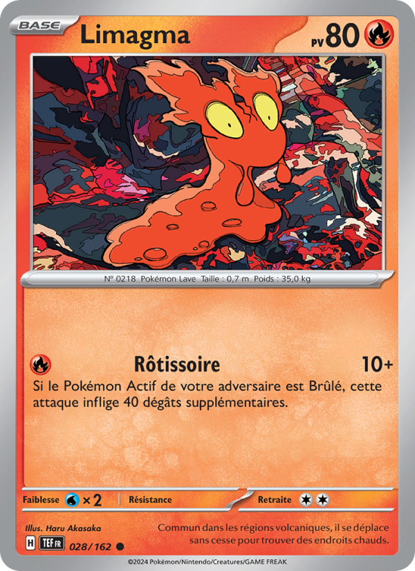 Limagma 028 — Temporal Forces (French Pokémon TCG card)