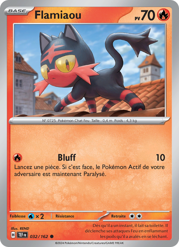 Flamiaou 032 — Temporal Forces (French Pokémon TCG card)