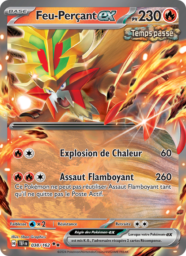 Feu-Perçant-ex 038 — Temporal Forces (French Pokémon TCG card)