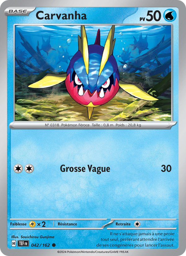 Carvanha 042 — Temporal Forces (French Pokémon TCG card)