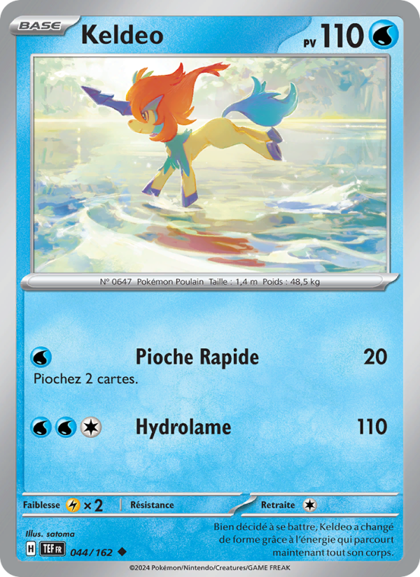 Keldeo 044 — Temporal Forces (French Pokémon TCG card)