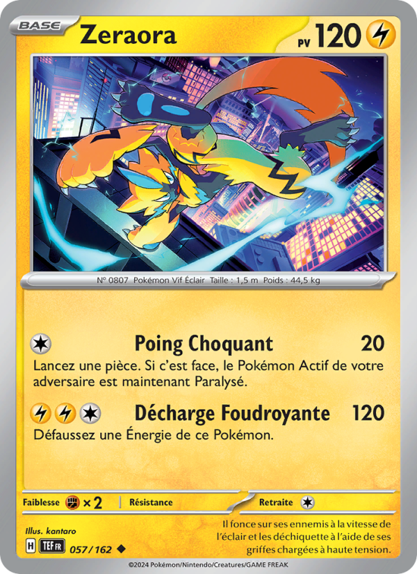 Zeraora 057 — Temporal Forces (French Pokémon TCG card)