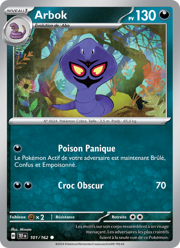 Arbok 101 — Temporal Forces (French Pokémon TCG card)