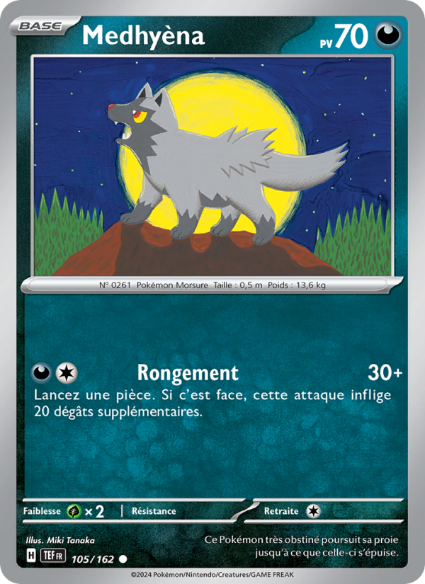 Medhyèna 105 — Temporal Forces (French Pokémon TCG card)
