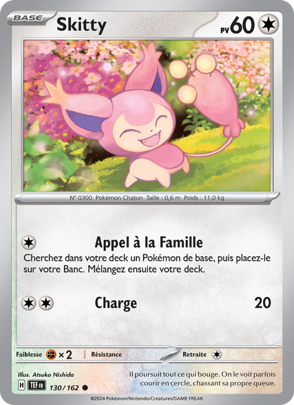 Skitty 130 — Temporal Forces (French Pokémon TCG card)