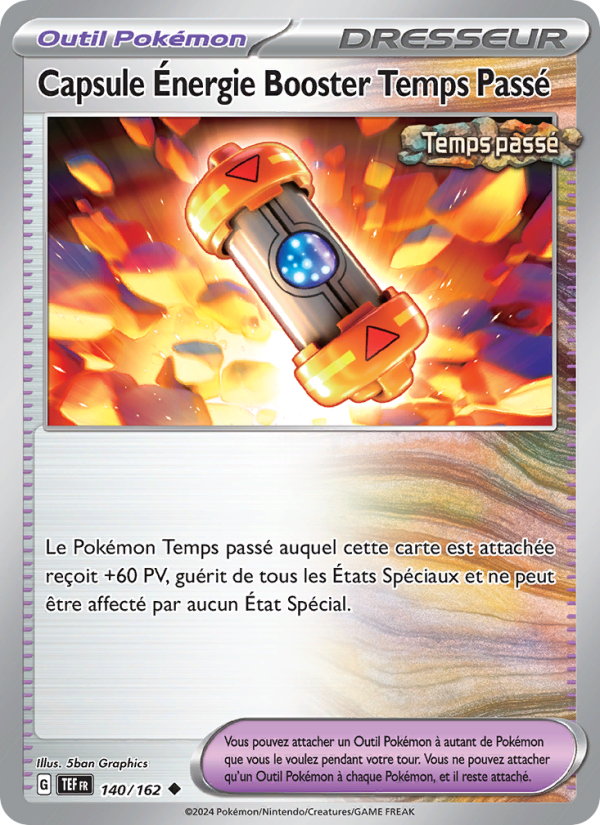 Capsule Énergie Booster Temps Passé 140 — Temporal Forces (French Pokémon TCG card)