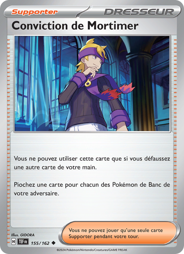 Conviction de Mortimer 155 — Temporal Forces (French Pokémon TCG card)