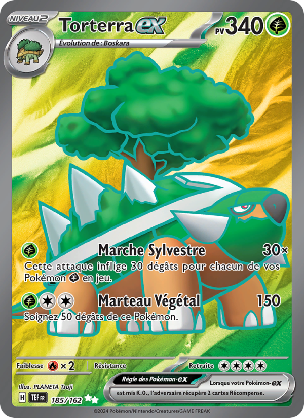 Torterra-ex 185 — Temporal Forces (French Pokémon TCG card)