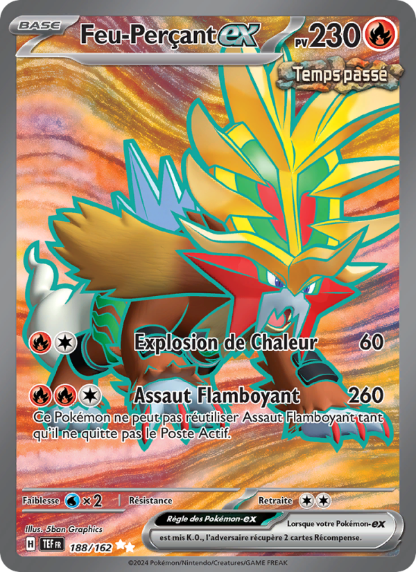 Feu-Perçant-ex 188 — Temporal Forces (French Pokémon TCG card)