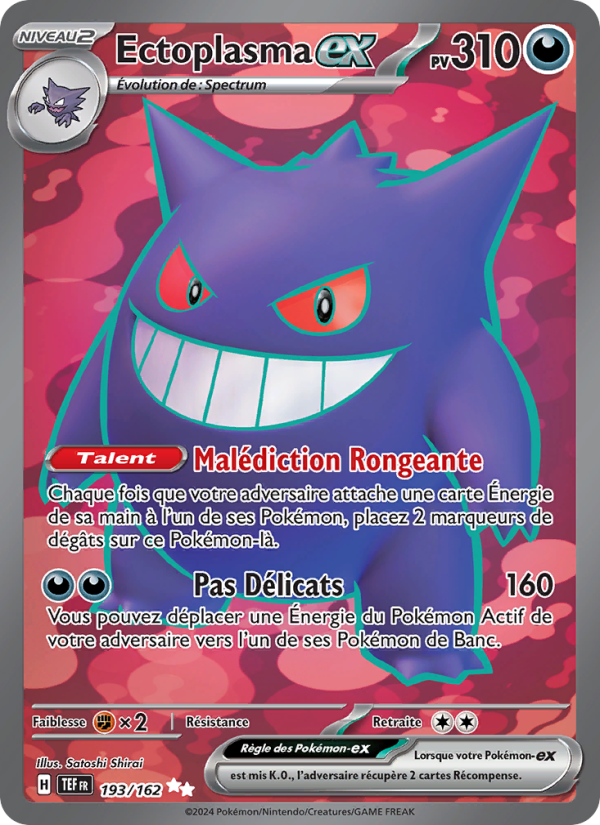 Ectoplasma-ex 193 — Temporal Forces (French Pokémon TCG card)