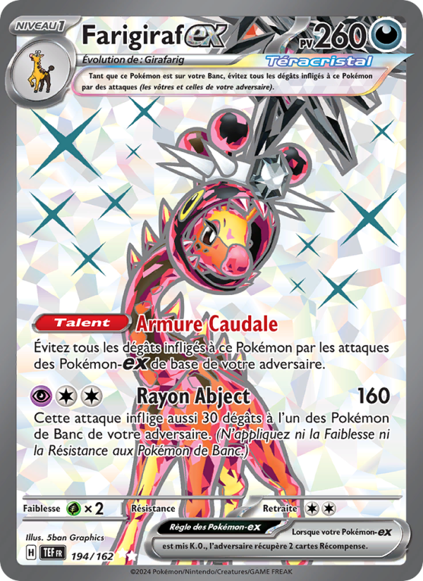Farigiraf-ex 194 — Temporal Forces (French Pokémon TCG card)