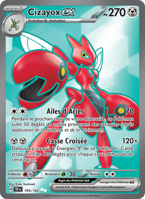 Cizayox-ex 195 — Temporal Forces (French Pokémon TCG card)