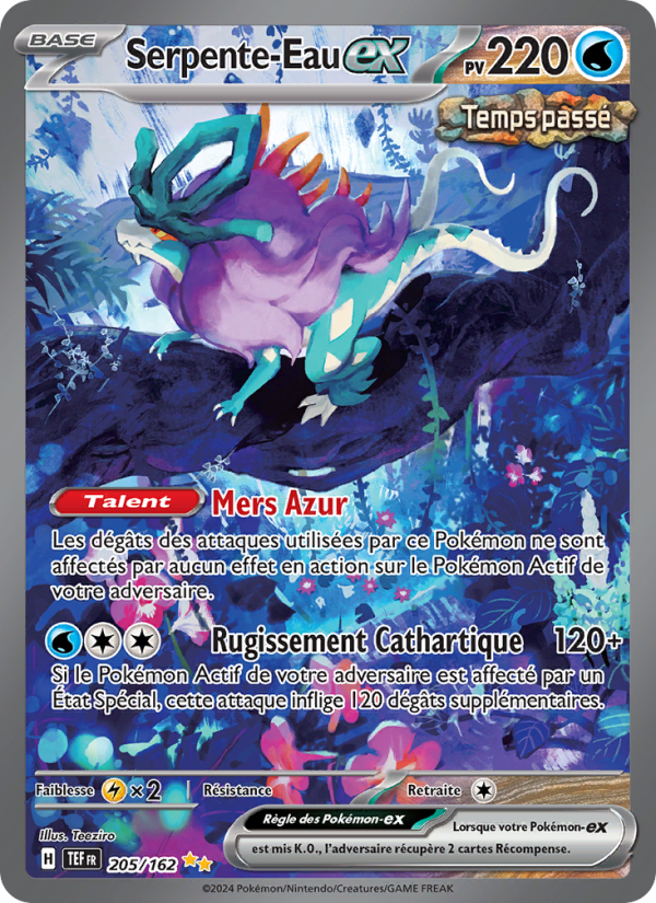 Serpente-Eau-ex 205 — Temporal Forces (French Pokémon TCG card)