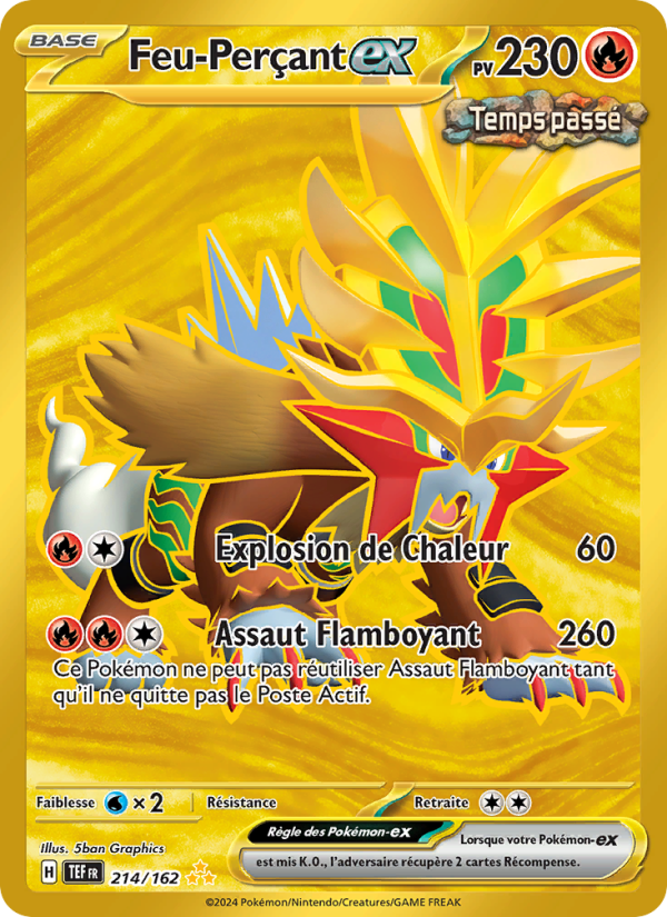 Feu-Perçant-ex 214 — Temporal Forces (French Pokémon TCG card)