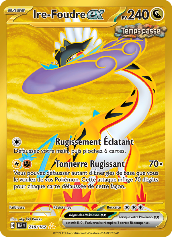Ire-Foudre-ex 218 — Temporal Forces (French Pokémon TCG card)