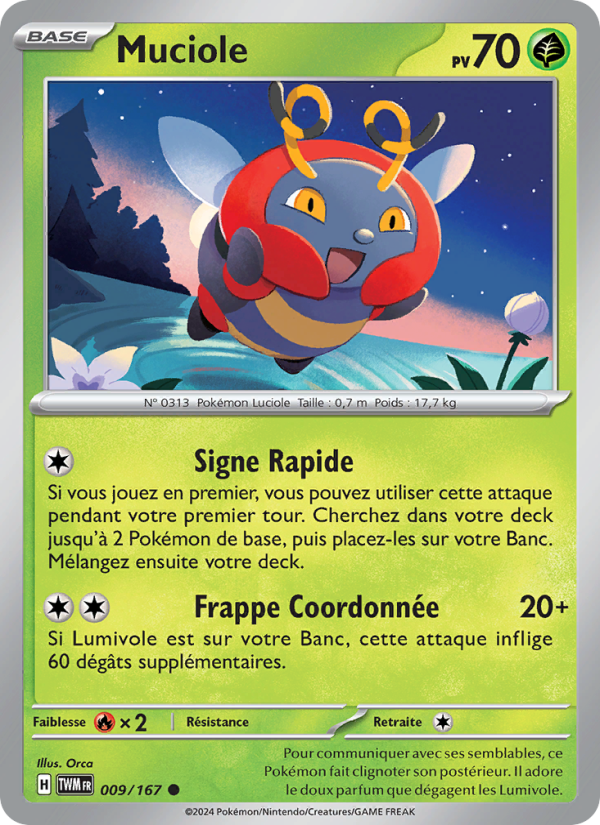 Muciole 009 — Twilight Masquerade (French Pokémon TCG card)