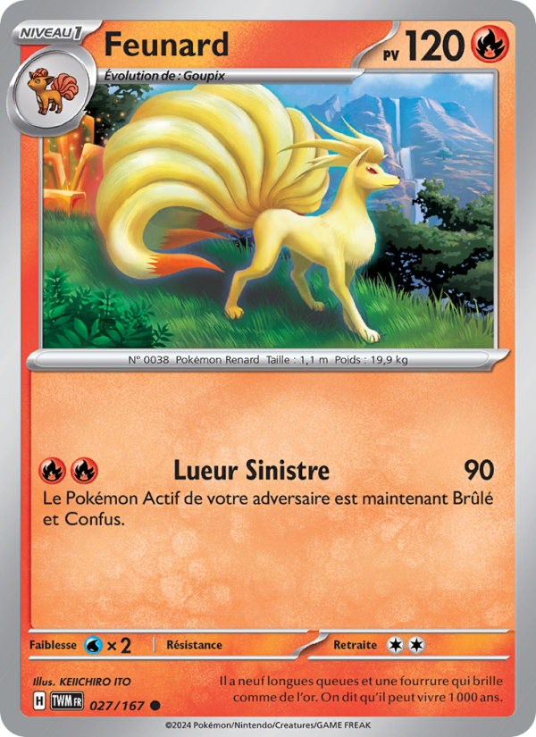 Feunard 027 — Twilight Masquerade (French Pokémon TCG card)