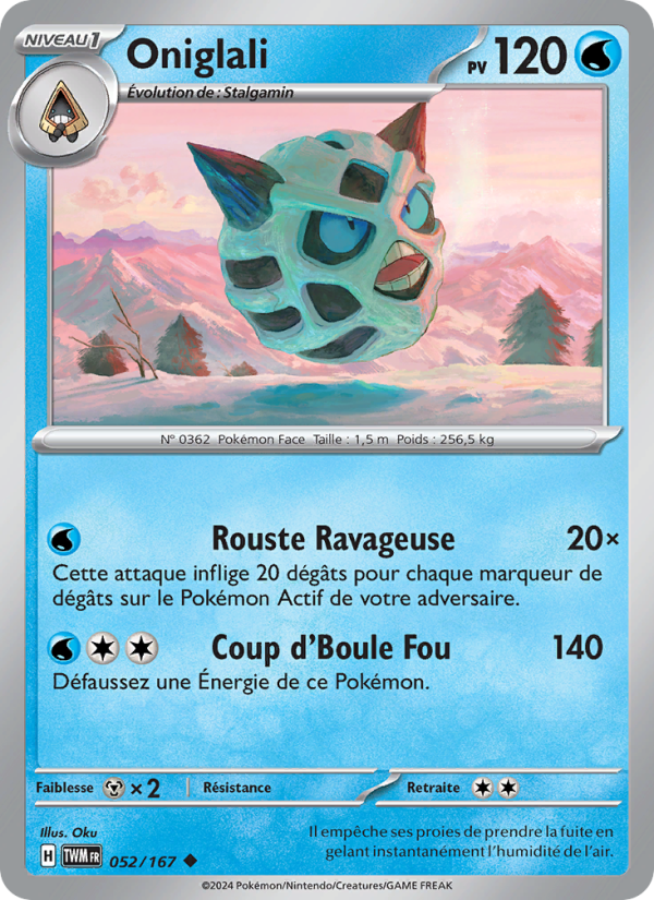 Oniglali 052 — Twilight Masquerade (French Pokémon TCG card)