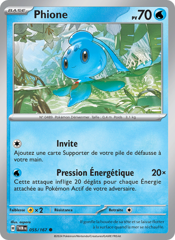Phione 055 — Twilight Masquerade (French Pokémon TCG card)