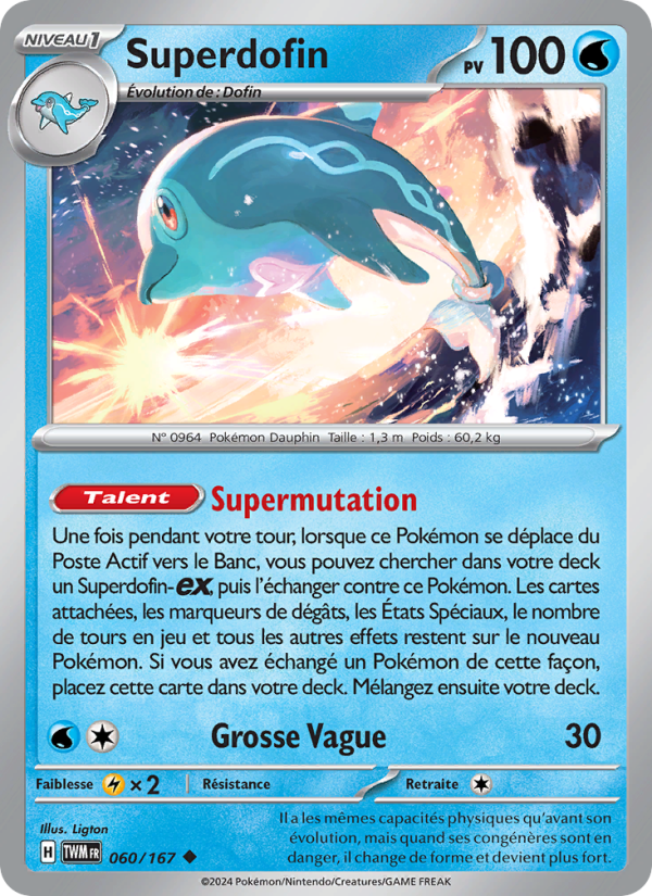 Superdofin 060 — Twilight Masquerade (French Pokémon TCG card)