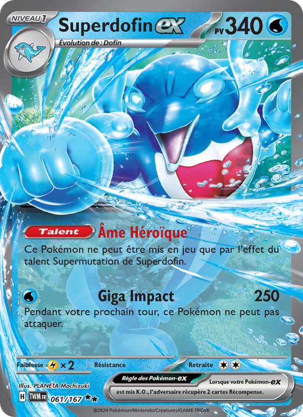 Superdofin-ex 061 — Twilight Masquerade (French Pokémon TCG card)