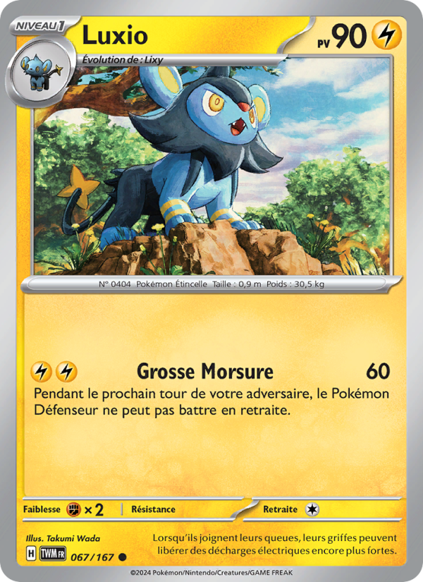 Luxio 067 — Twilight Masquerade (French Pokémon TCG card)