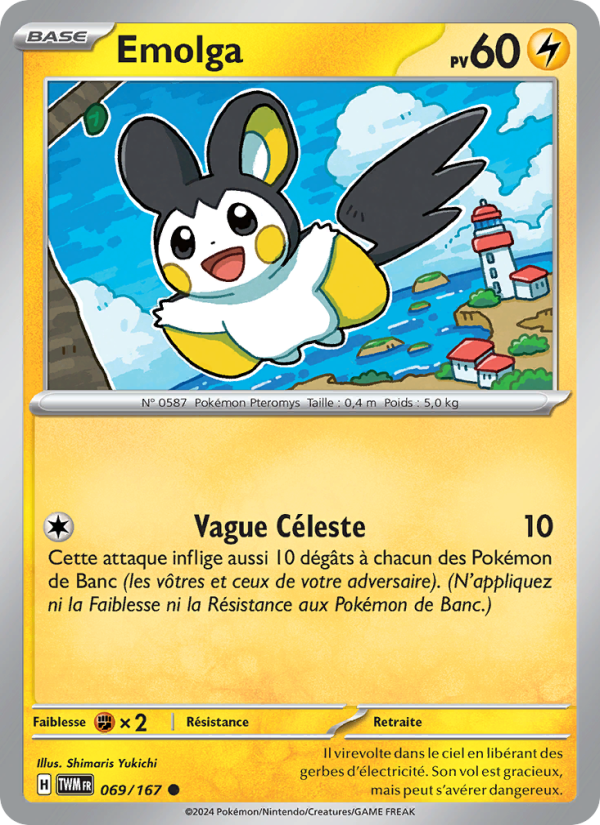 Emolga 069 — Twilight Masquerade (French Pokémon TCG card)