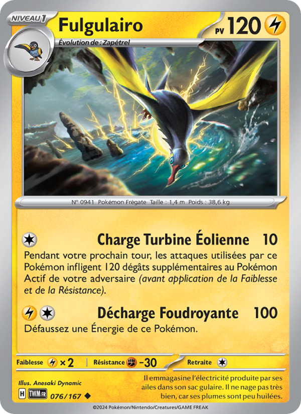 Fulgulairo 076 — Twilight Masquerade (French Pokémon TCG card)