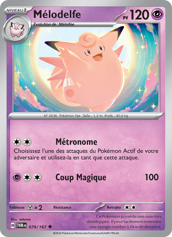 Mélodelfe 079 — Twilight Masquerade (French Pokémon TCG card)