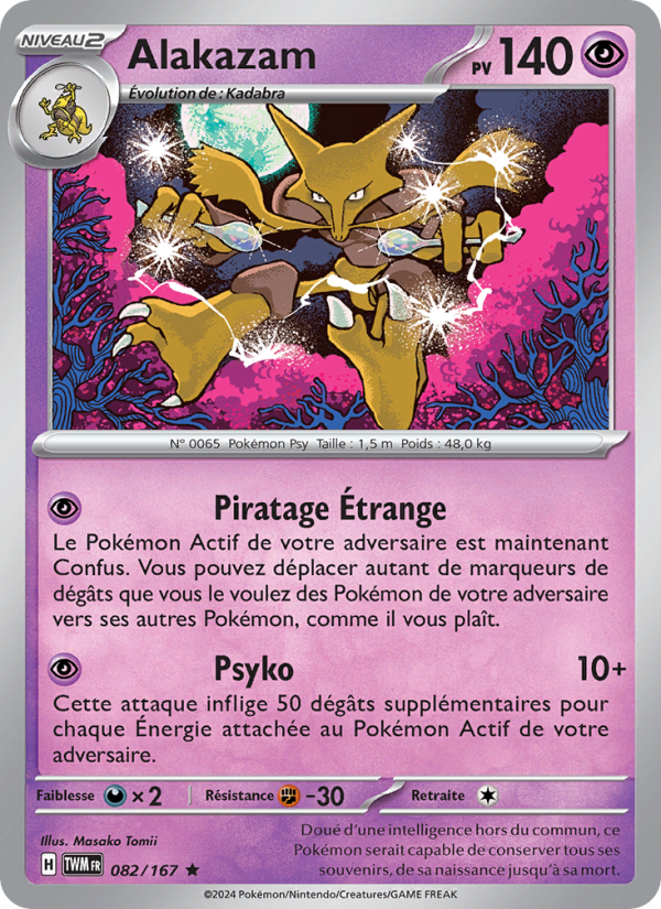 Alakazam 082 — Twilight Masquerade (French Pokémon TCG card)