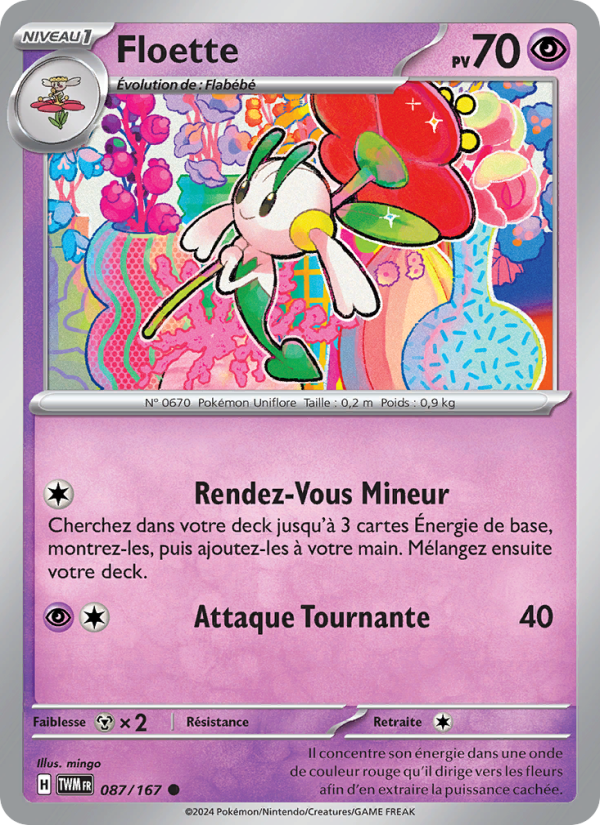 Floette 087 — Twilight Masquerade (French Pokémon TCG card)
