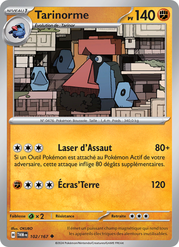 Tarinorme 102 — Twilight Masquerade (French Pokémon TCG card)