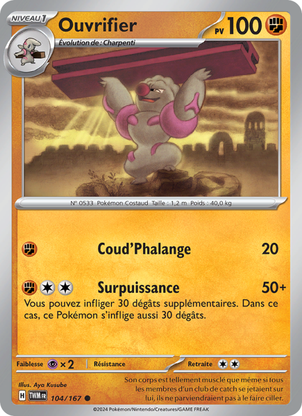 Ouvrifier 104 — Twilight Masquerade (French Pokémon TCG card)