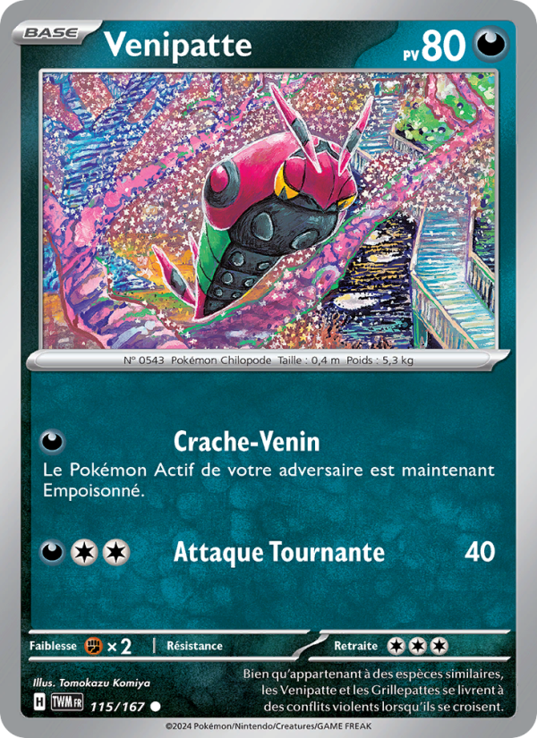 Venipatte 115 — Twilight Masquerade (French Pokémon TCG card)