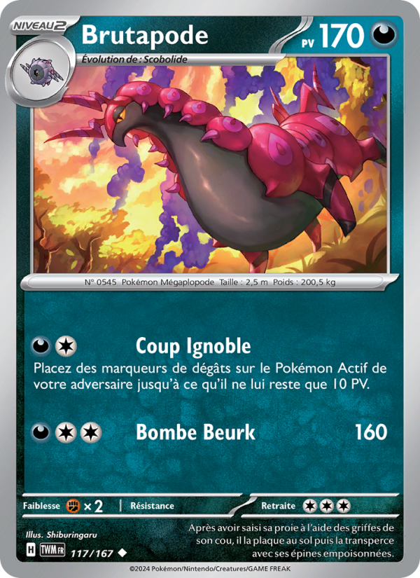 Brutapode 117 — Twilight Masquerade (French Pokémon TCG card)