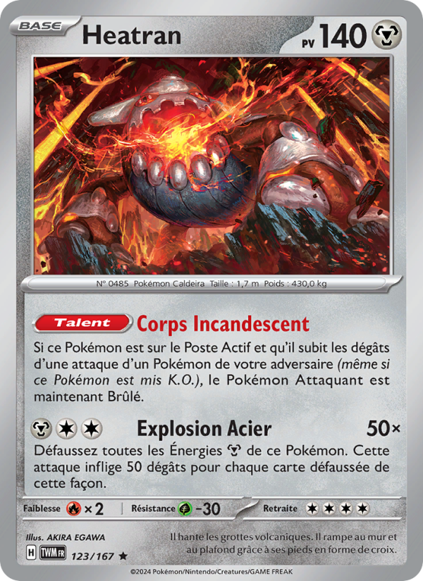 Heatran 123 — Twilight Masquerade (French Pokémon TCG card)