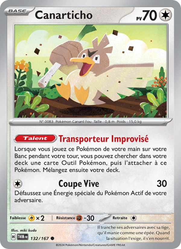 Canarticho 132 — Twilight Masquerade (French Pokémon TCG card)