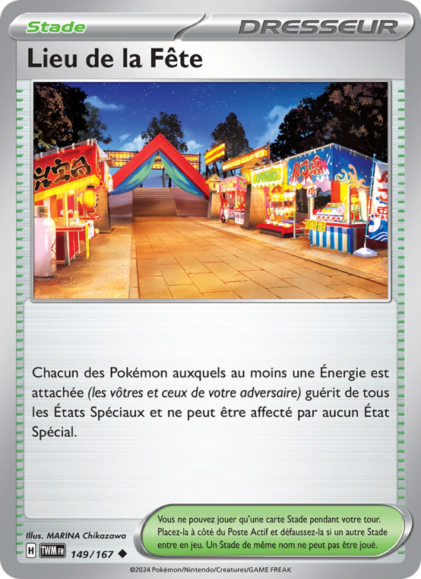 Lieu de la Fête 149 — Twilight Masquerade (French Pokémon TCG card)