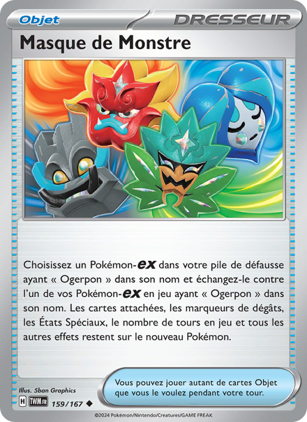 Masque de Monstre 159 — Twilight Masquerade (French Pokémon TCG card)