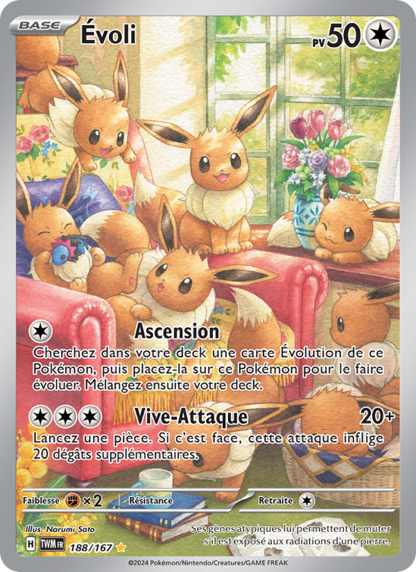 Évoli 188 — Twilight Masquerade (French Pokémon TCG card)