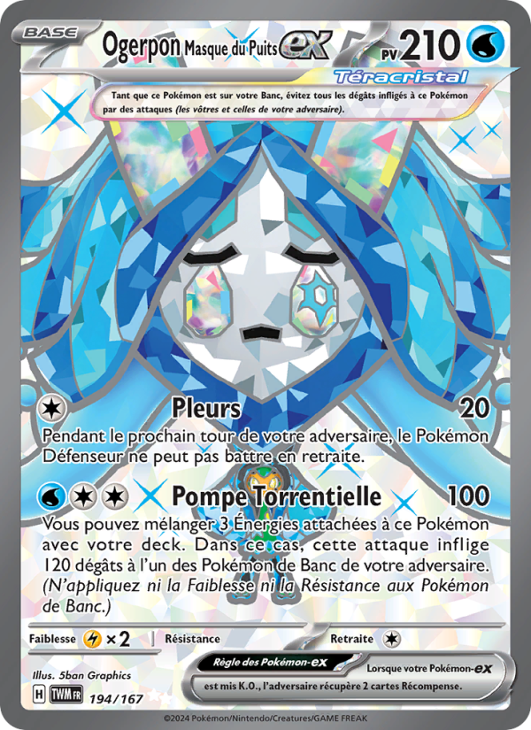 Ogerpon Masque du Puits-ex 194 — Twilight Masquerade (French Pokémon TCG card)