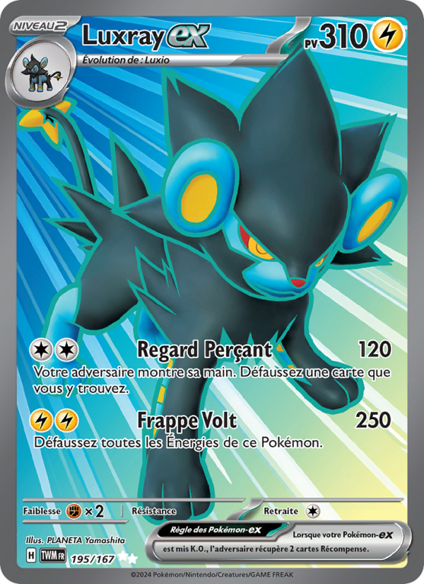 Luxray-ex 195 — Twilight Masquerade (French Pokémon TCG card)