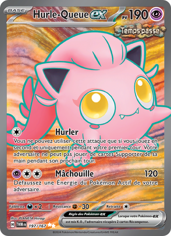 Hurle-Queue-ex 197 — Twilight Masquerade (French Pokémon TCG card)