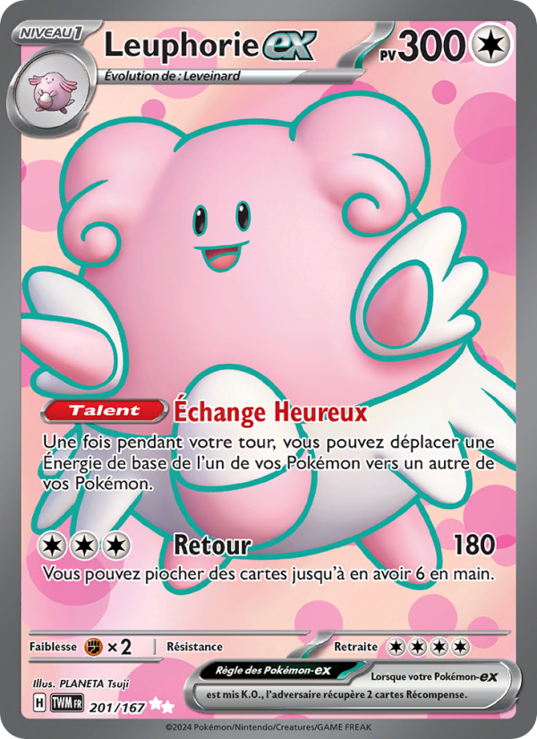 Leuphorie-ex 201 — Twilight Masquerade (French Pokémon TCG card)