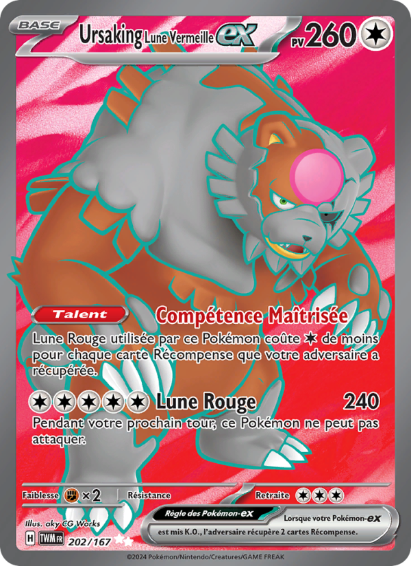 Ursaking Lune Vermeille-ex 202 — Twilight Masquerade (French Pokémon TCG card)