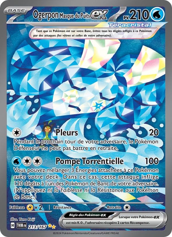 Ogerpon Masque du Puits-ex 213 — Twilight Masquerade (French Pokémon TCG card)