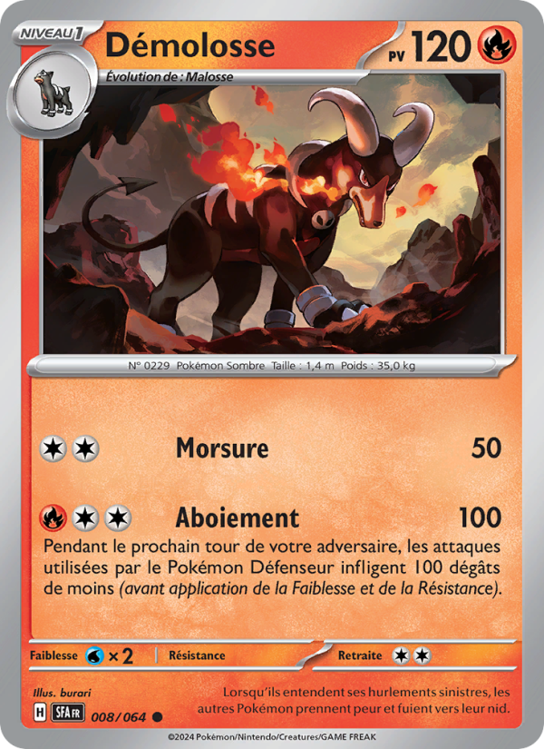 Démolosse 008 — Nebel der Sagen (French Pokémon TCG card)