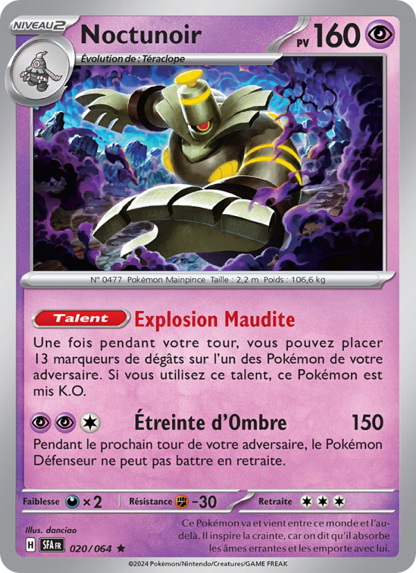 Noctunoir 020 — Nebel der Sagen (French Pokémon TCG card)