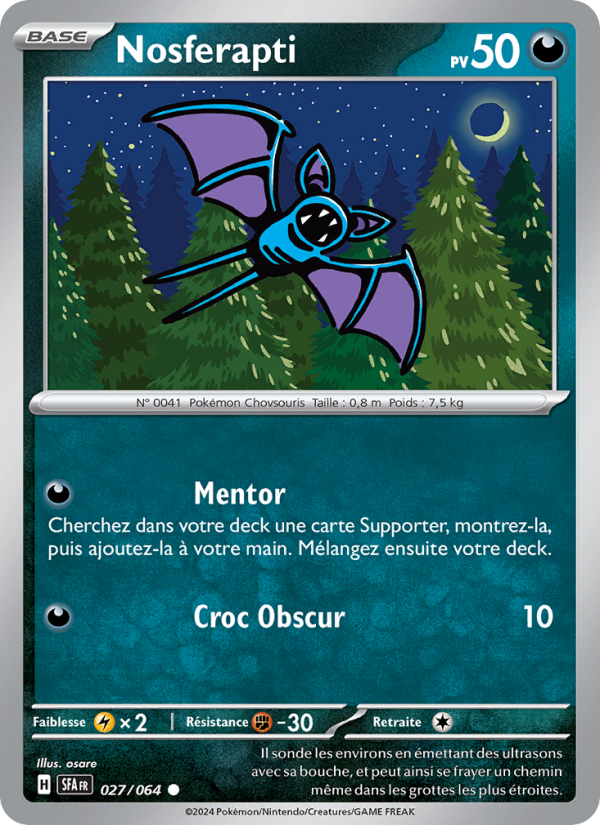 Nosferapti 027 — Nebel der Sagen (French Pokémon TCG card)