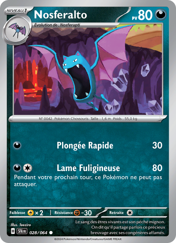 Nosferalto 028 — Nebel der Sagen (French Pokémon TCG card)